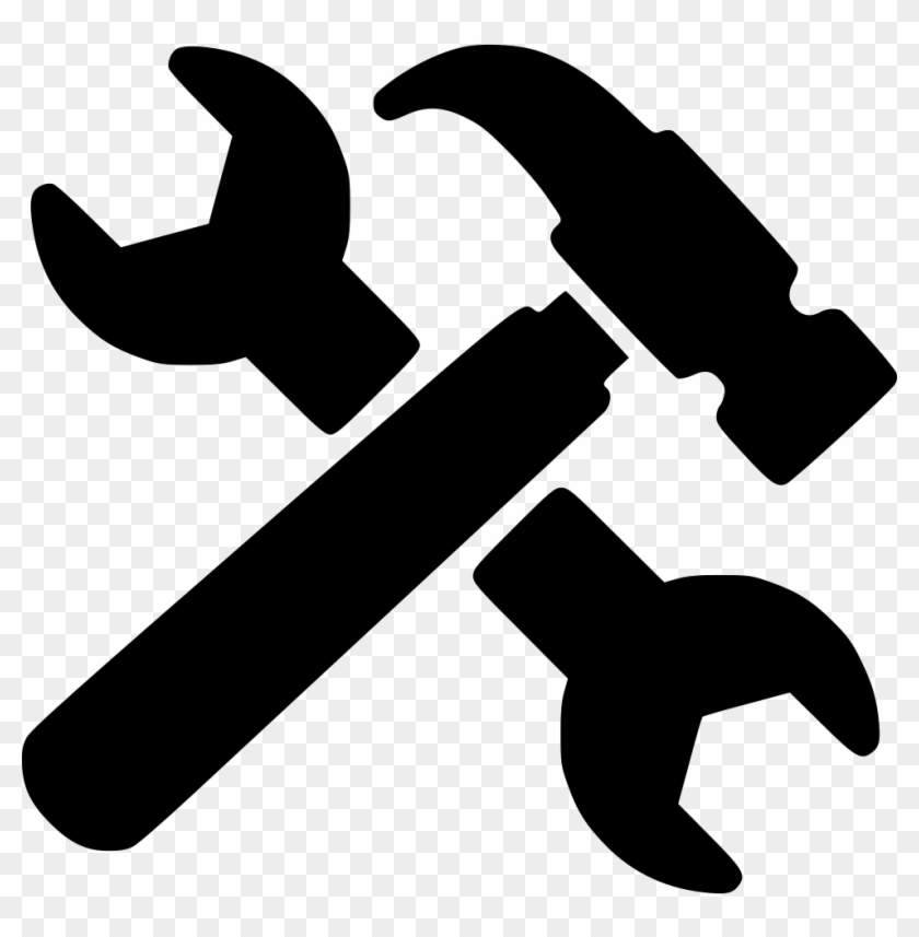 Banner Free Library Wrench And Png Free Download Comments - Hammer And Spanner Icon Clipart #1198237