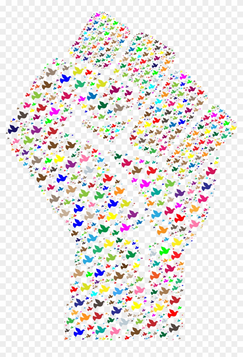This Free Icons Png Design Of Colorful Fistful Of Doves Clipart #1198279
