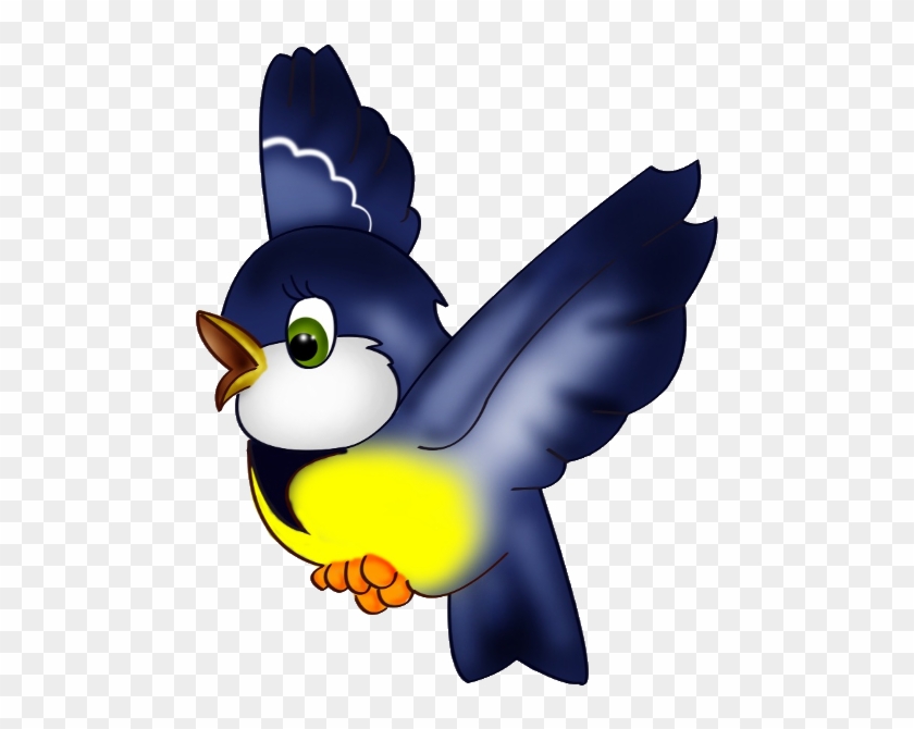 Blue Bird Clip Art - Clip Art Flying Bird - Png Download