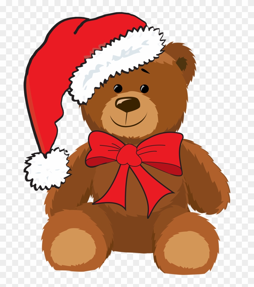 Christmas Animal Clipart 8 Free - Christmas Teddy Bear Clipart - Png Download #1198523