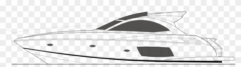 Yacht Clipart Luxury Yacht - Cute Yacht Clipart Black And White - Png Download #1198748