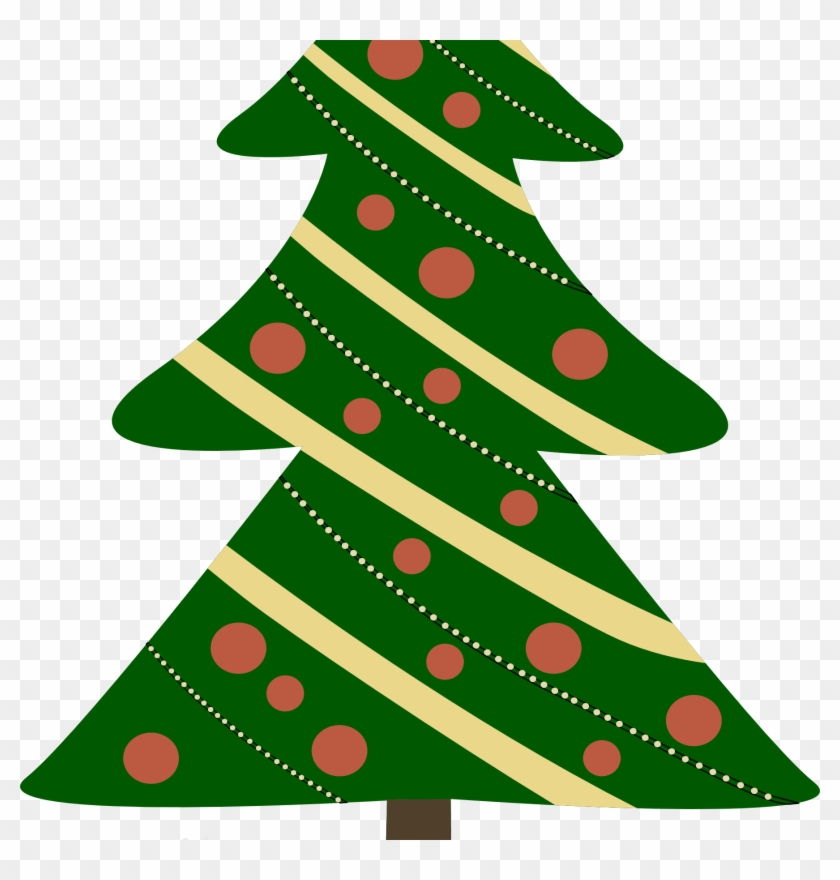 Free Clip Art - Cartoon Christmas Tree With Presents - Png Download