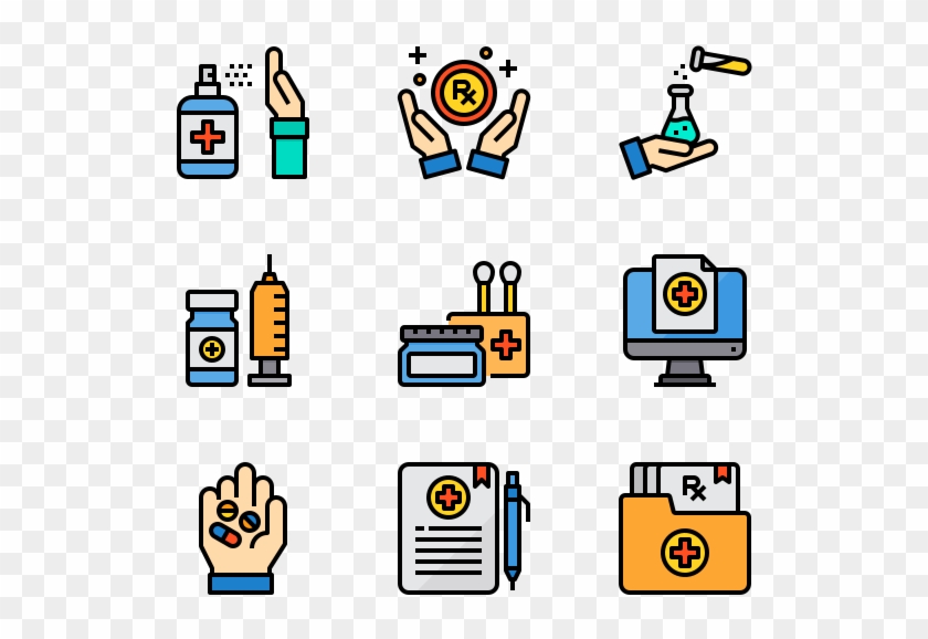 Pharmacy - Machinery Icons Clipart #1199433