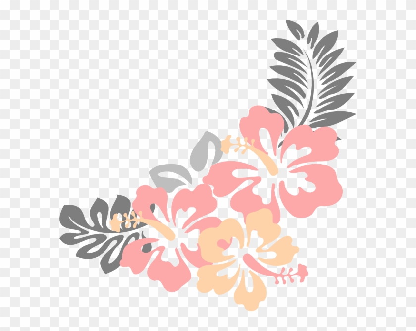 Hibiscus Flower Clip Art At Clker - Transparent Hawaiian Flower Png #1199489