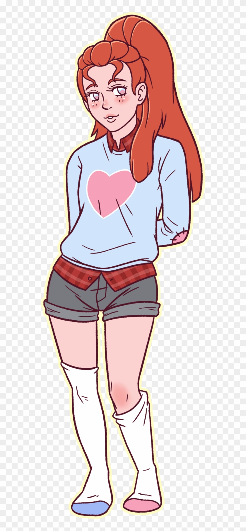 Flat Color Full Body Commission For An E-mail Client - Cartoon Clipart