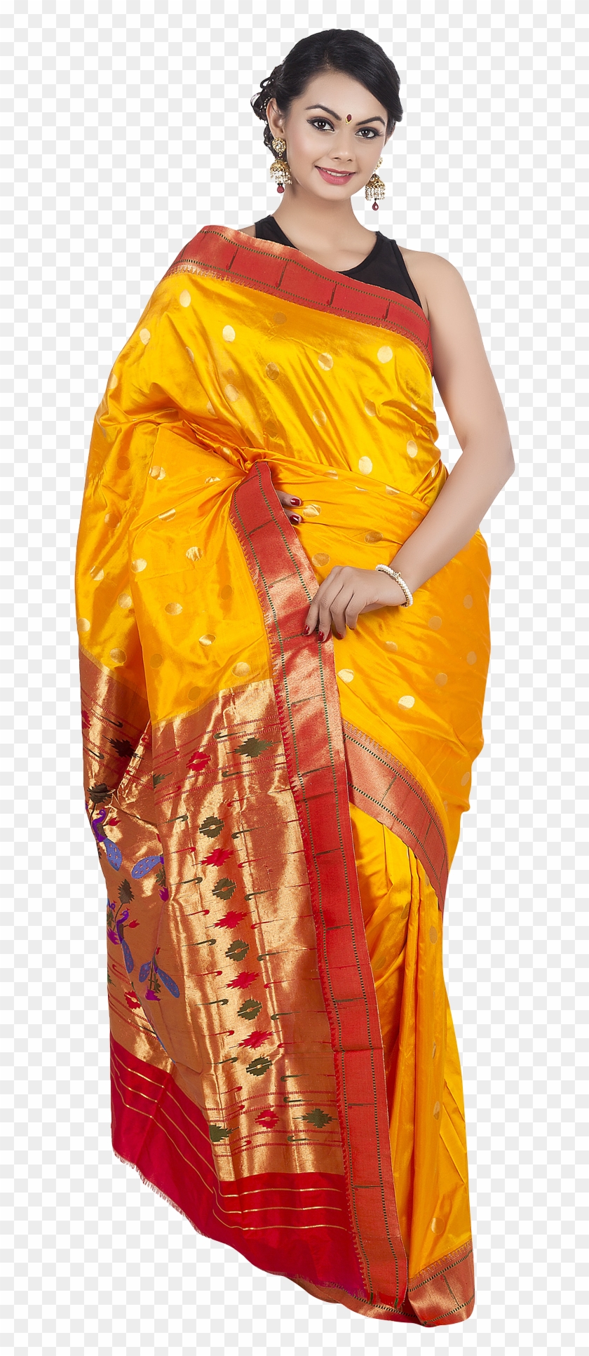Girl In Saree Png Clipart #120526