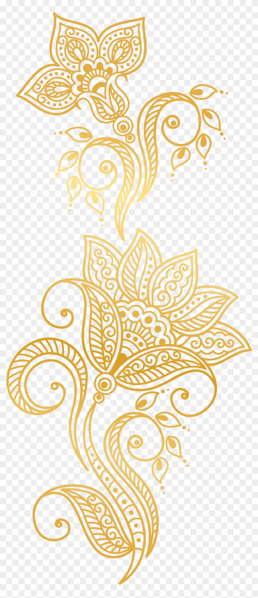 Plants Golden Atmosphere Flower Gold Euclidean Vector - Golden Flower Vector Designs Clipart #120548