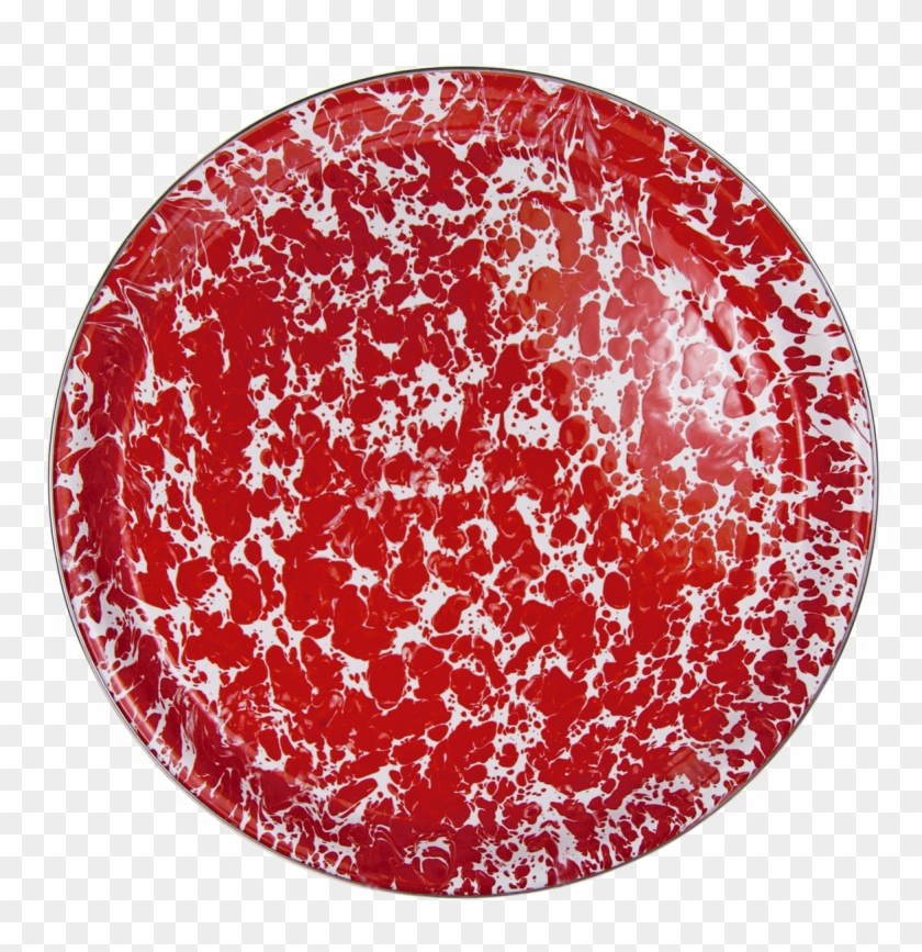 Rd21 Red Swirl Medium Serving Tray Clipart #120684