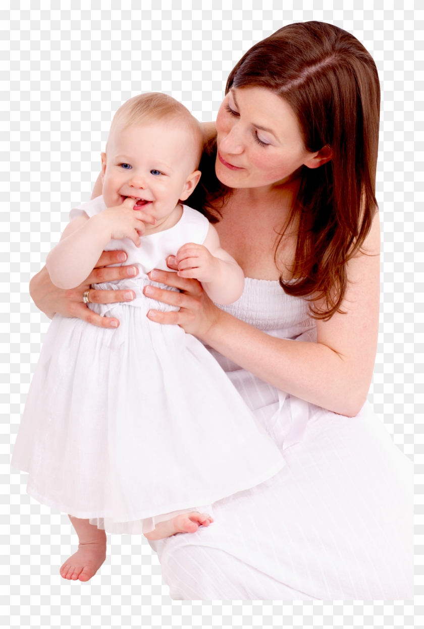Mother With Sweet - Mom Holding Baby Png Clipart #120706