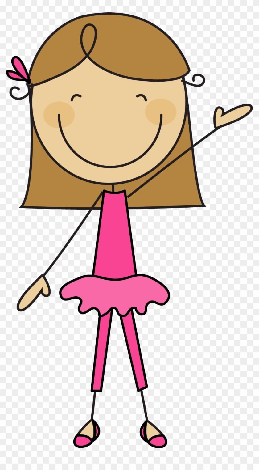 Girl - Cartoon Stick Figure Girl Clipart #120972