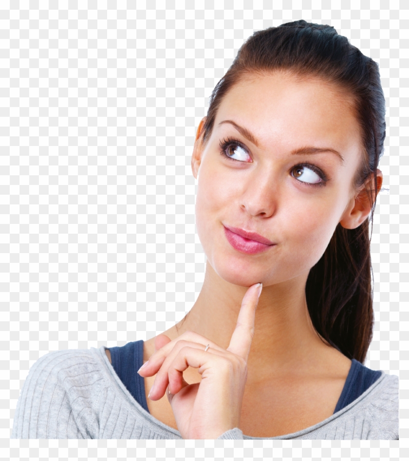 Girl Thinking Png Hd - Woman Thinking Clipart