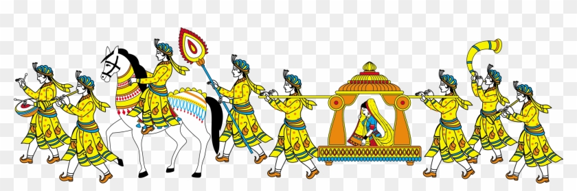 Indian Wedding Vector Png - Barat Png Clipart