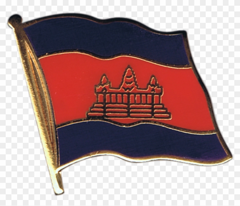 Cambodia Flag Pin, Badge Clipart #121093