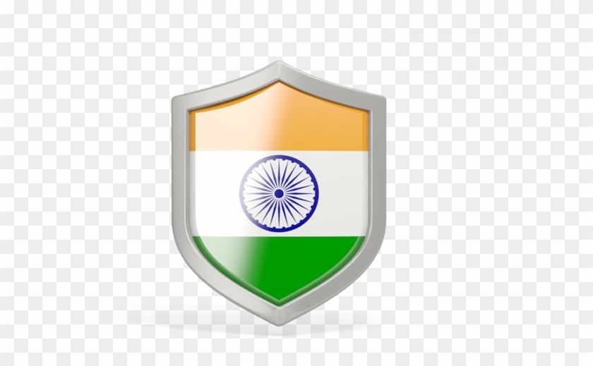 Illustration Of Flag Of India - India Flag Shield Clipart #121172