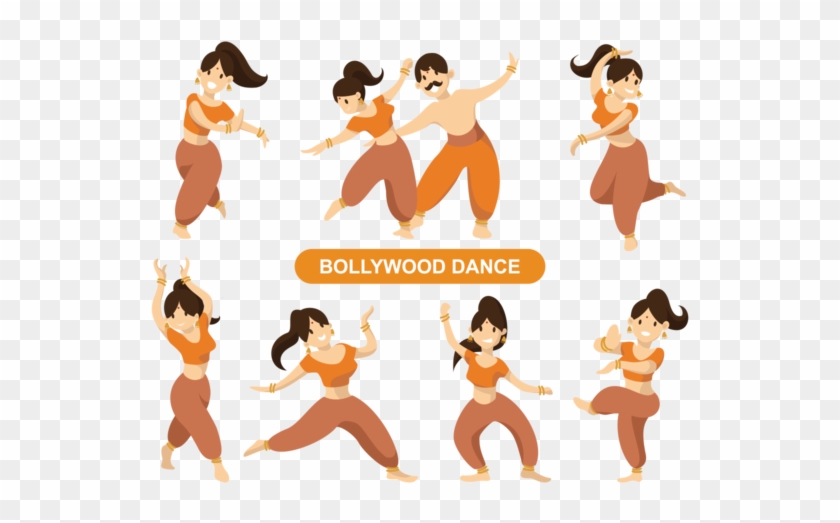 Indian Bollywood Dancing Vector - Bollywood Dance Cartoon Png Clipart #121269