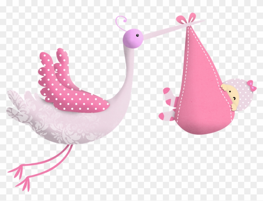 Baby Shower Nena Ilustraciones - Cigueña Png Baby Shower Clipart #121338