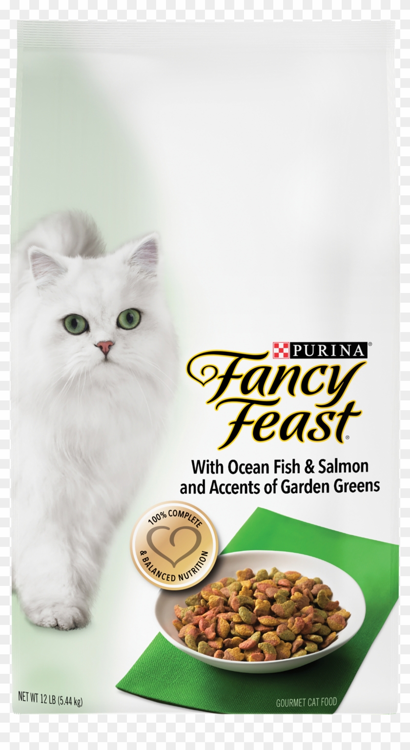 Purina Fancy Feast With Ocean Fish & Salmon And Garden - Fancy Feast Dry Cat Food Clipart #121889