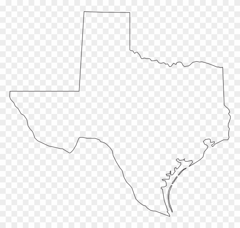 Texas State Png - Texas State Outline Png Clipart #122164