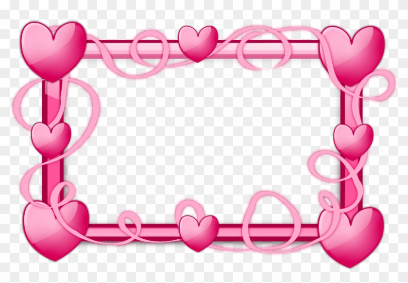 Free Vector Pink Hearts Frame - Hearts Frames Clipart #122212