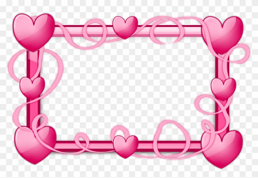 Free Vector Pink Hearts Frame - Hearts Frames Clipart