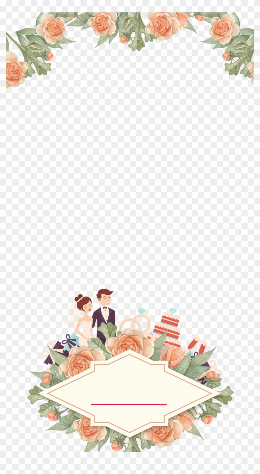 Pastel Floral Wedding Snapchat Filter - Wedding Snapchat Filter Png Clipart