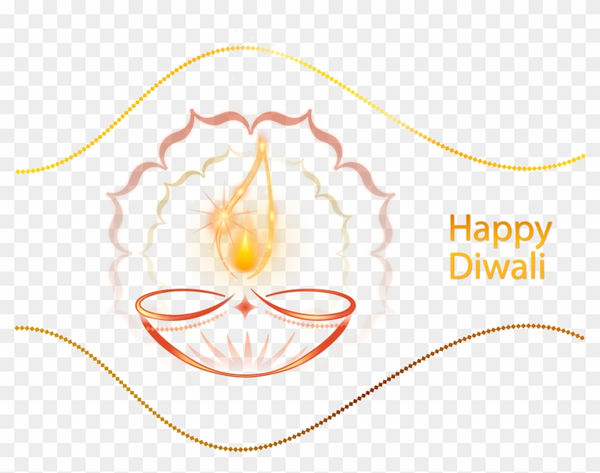 Happy Diwali Candle Decoration Png Clipart Image - Happy Diwali Png Background Transparent Png