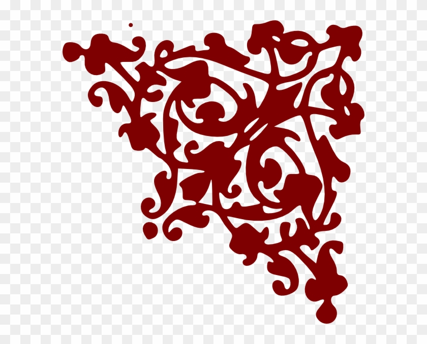 Fall Corner Top Clipart - Vintage Red Border Png Transparent Png