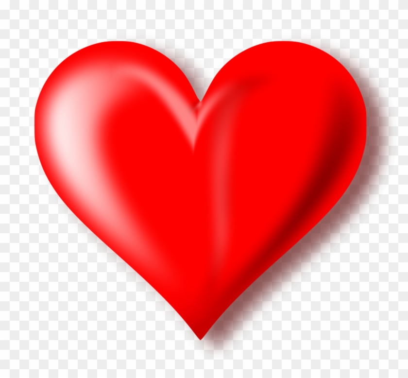 3d Red Heart Transparent Background - Transparent Background Heart 3d Png Clipart #122480