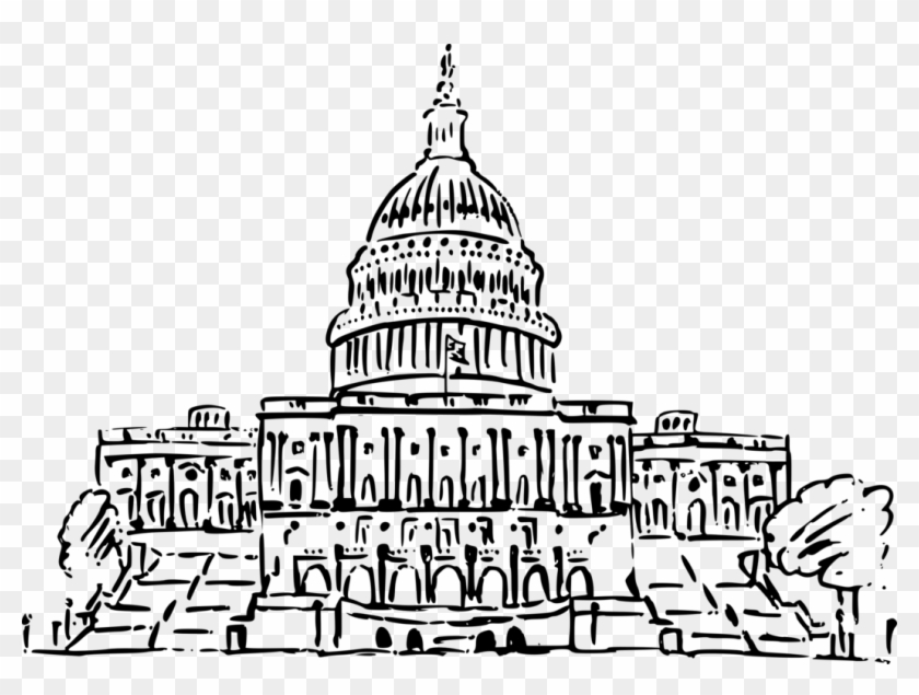 United States Capitol White House Texas State Capitol - Us Capitol Building Clipart - Png Download