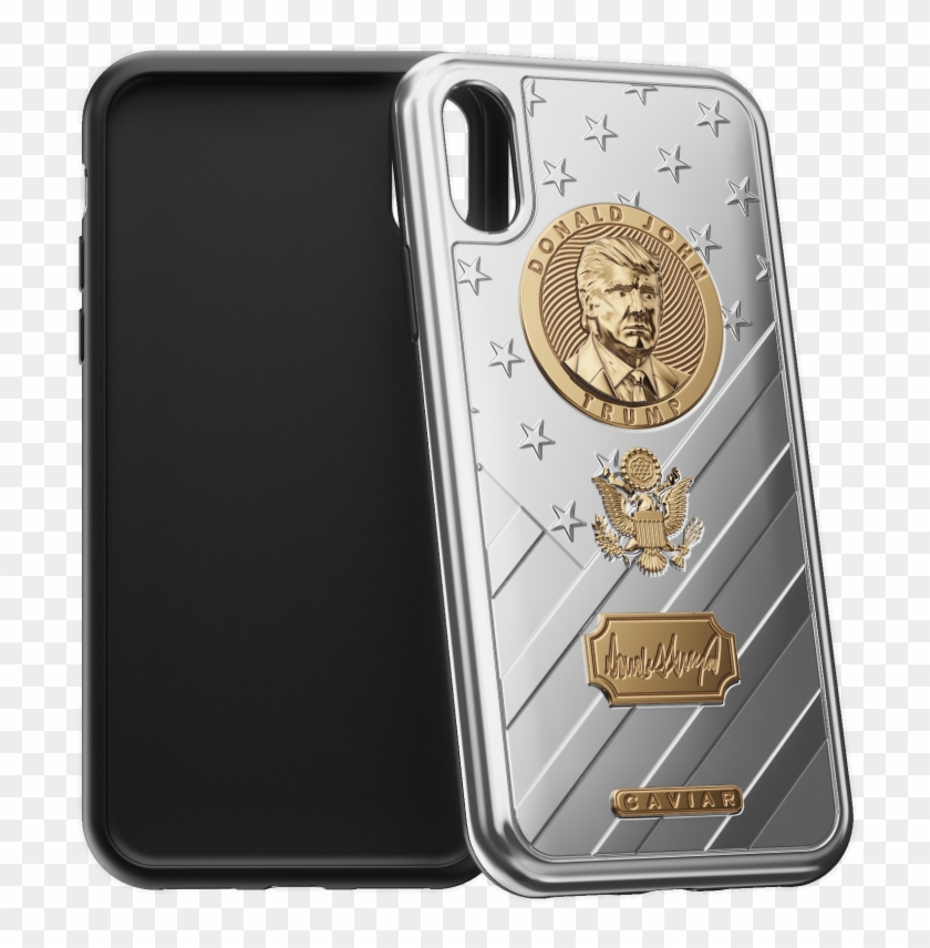 Caviar Iphone X Golden Case With Donald Trump Portrait - Caviar Case Clipart