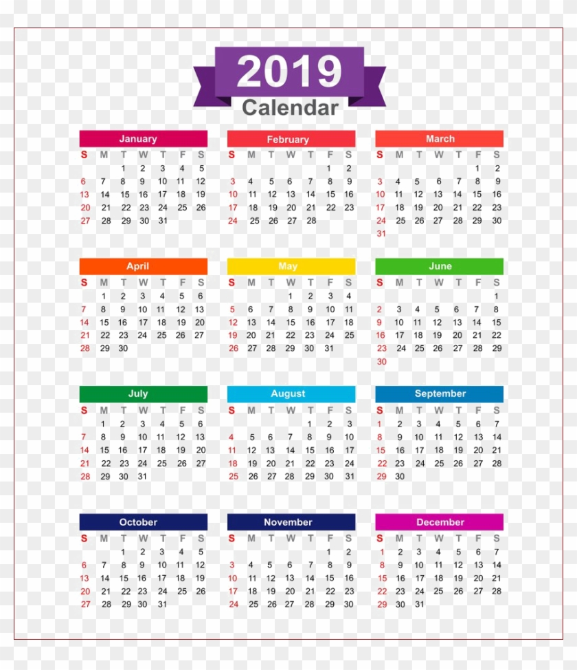 2018 Calendar With Indian Holidays - Calendar 2019 Kuwait Holidays Clipart #123218