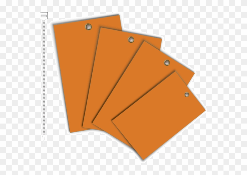 Orange Write-on Vinyl Tag - Paper Clipart