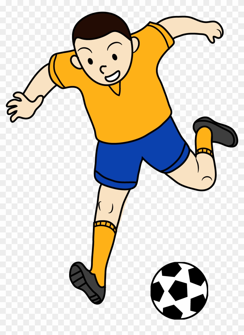 Kids Playing Sports Clipart - Playing Football Png Clipart Transparent Png #123420