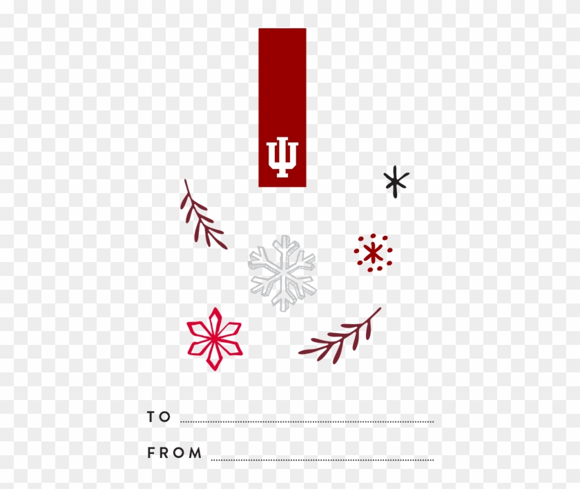 A Gift Tag With An Iu Inspired Design - Illustration Clipart #123464