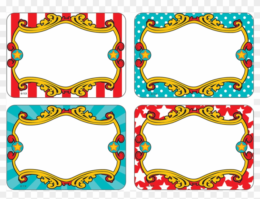 Name Tag Png - Carnival Themed Name Tags Clipart