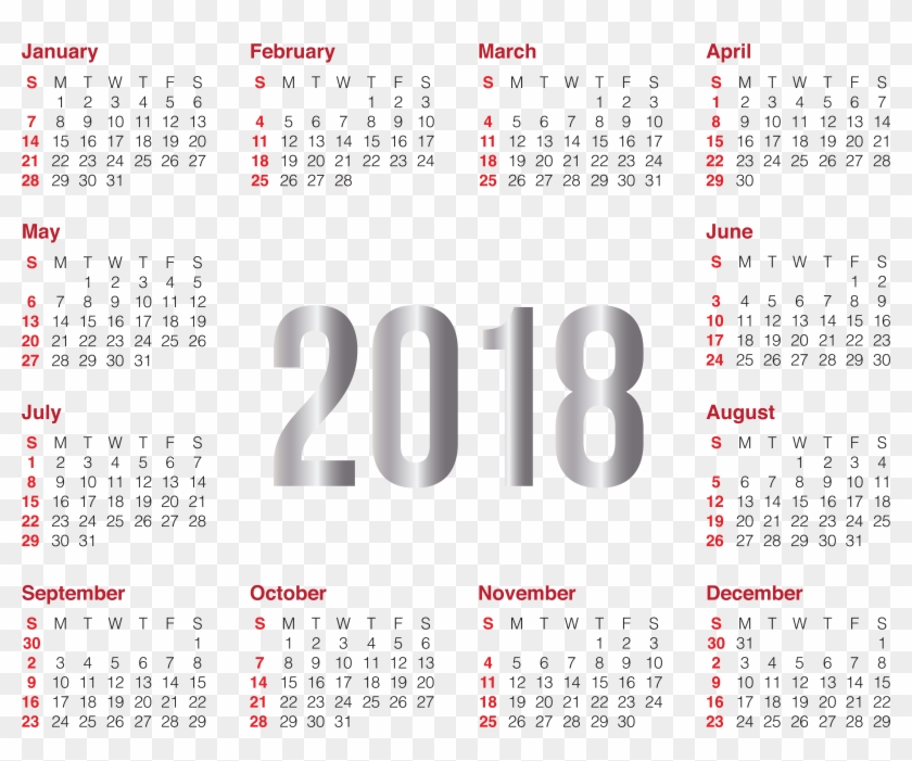 2018 Calendar Png Clipart