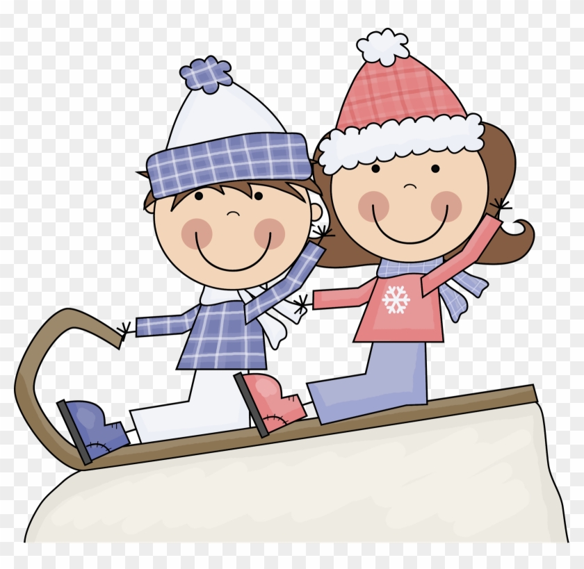 28 Collection Of Kids Playing In Snow Clipart - Snow Kids Clipart - Png Download