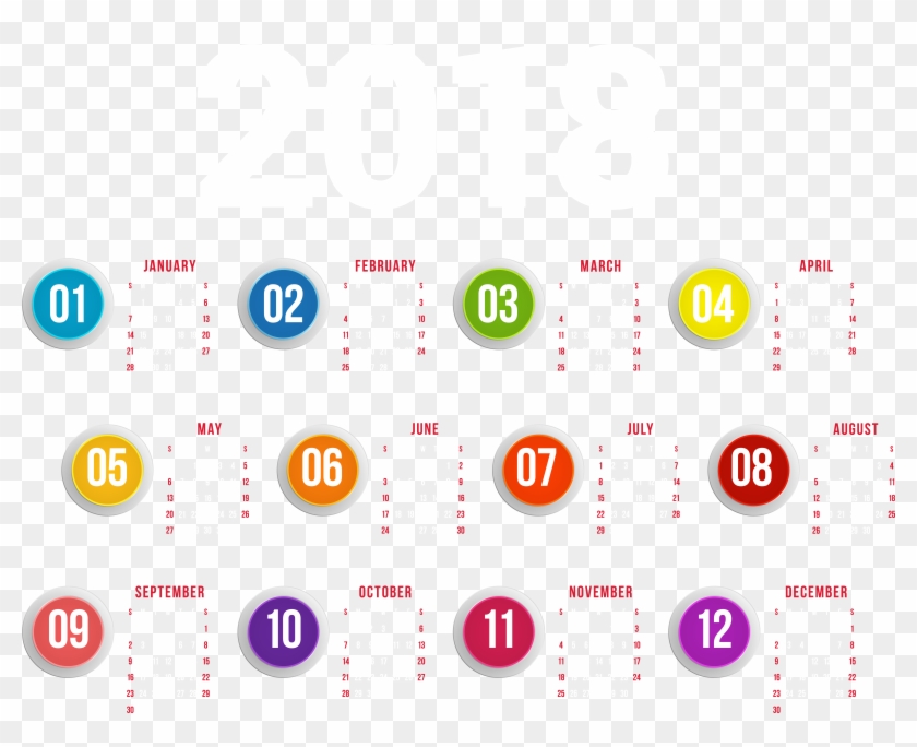 2018 Calendar Transparent Png Clip Art #124039