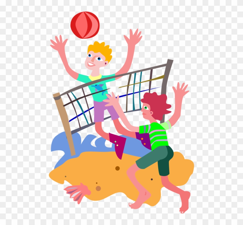 Volleyball Kids Png - Beach Volleyball Clip Art Transparent Png #124055