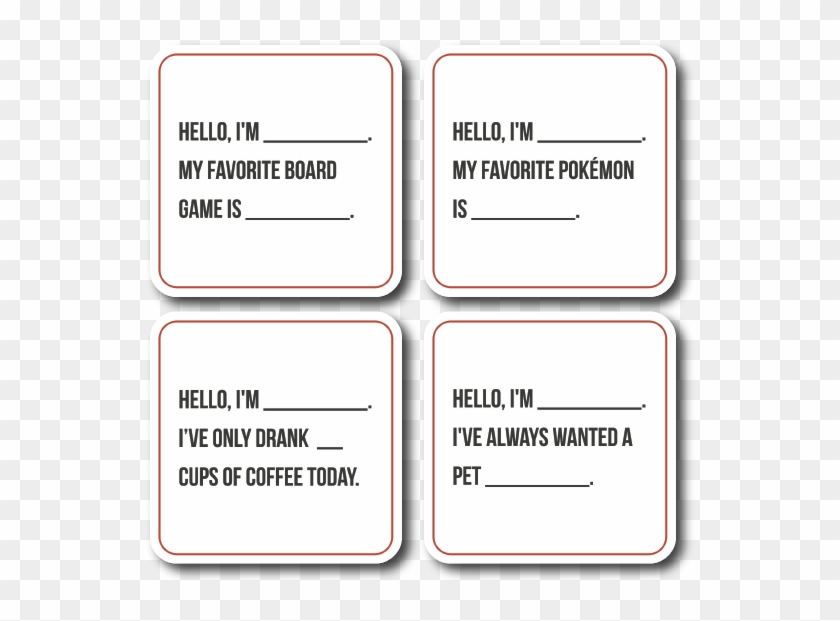 Name Tag Stickers - Custom Name Tag Stickers Clipart