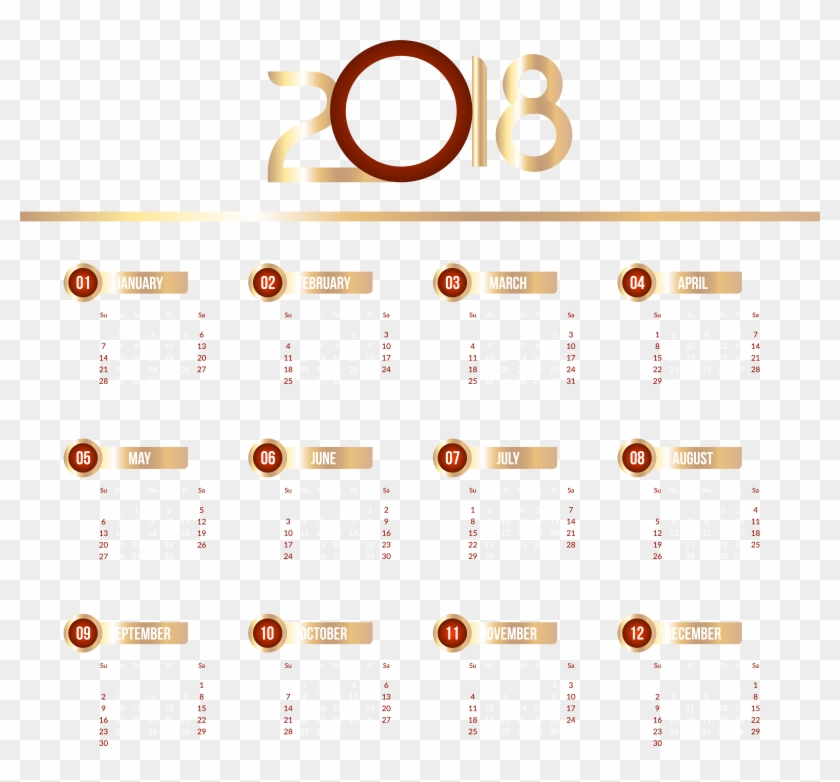 2018 Calendar Png Clipart