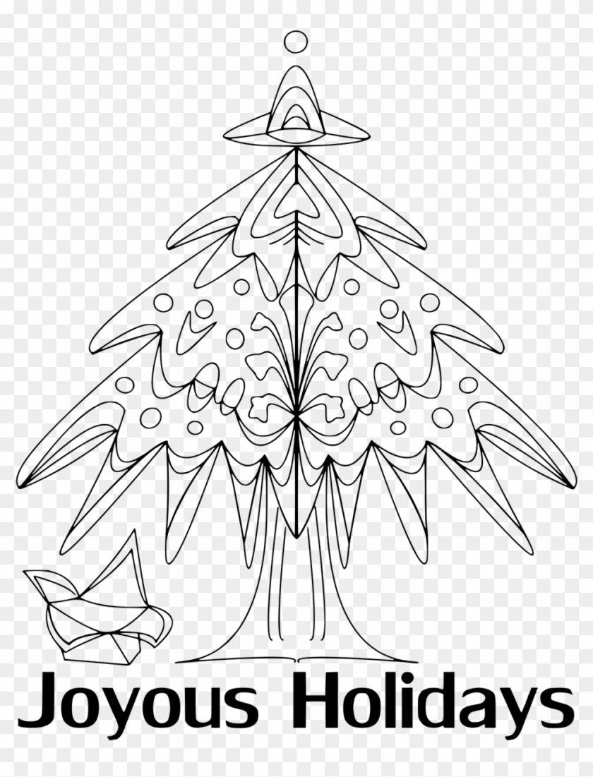 Christmas,christmas Tree,holiday,christmas Tree Vector,adult - Sketch Clipart