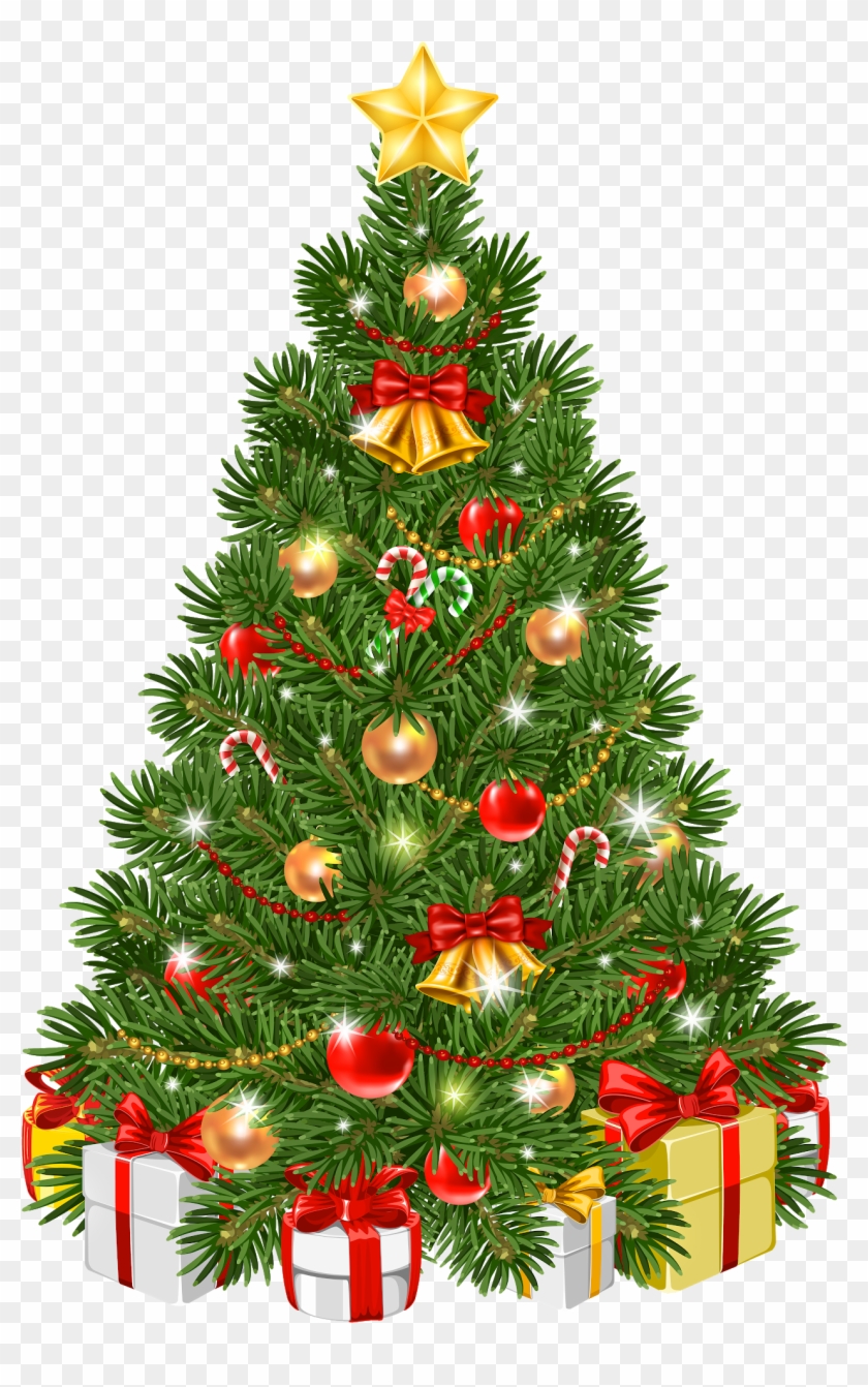 Christmas Balls, Christmas Lights, Christmas Tree Decorations, - Christmas Tree Images Png Clipart #125115