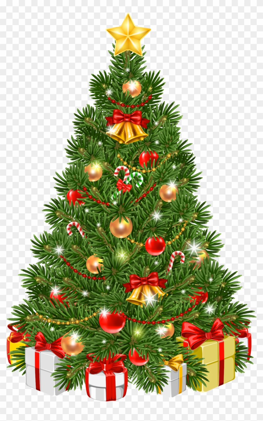 Christmas Balls, Christmas Lights, Christmas Tree Decorations, - Christmas Tree Images Png Clipart