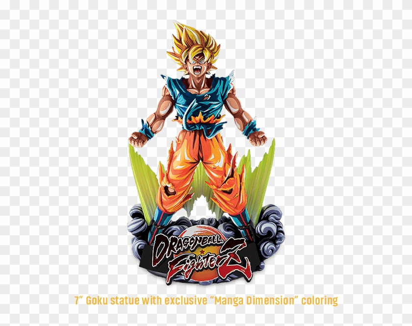 Dragon Ball Fighterz Statue Goku Saiyan Sayajin Kamehameha - Dragon Ball Fighterz Collector's Edition Clipart #125142