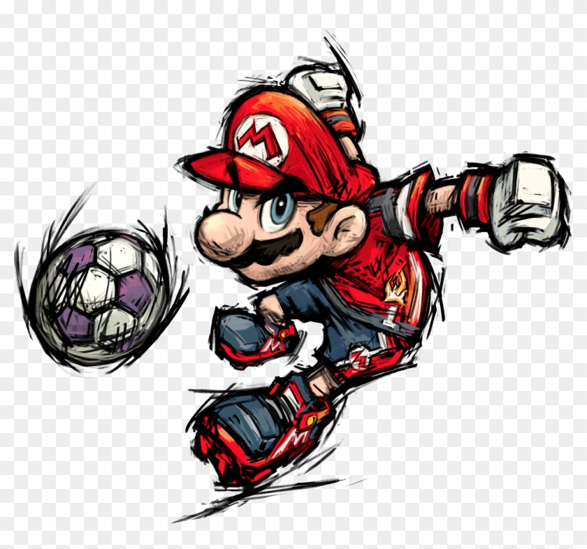 So It Was Included In The Nintendo 64 Game To Reference - Super Mario Strikers Mario Clipart