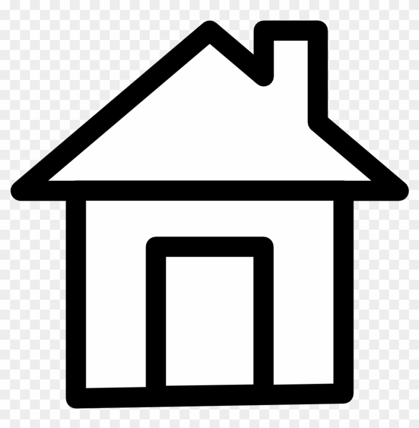 Clipartist Net U00bb Clip Art U00bb Home Icon Svg Vertical - Black And White House Icon - Png Download
