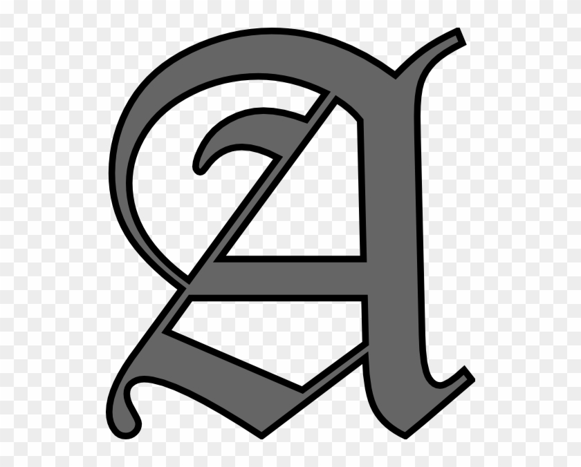 534 X 596 8 - Fancy Letter A Png Clipart