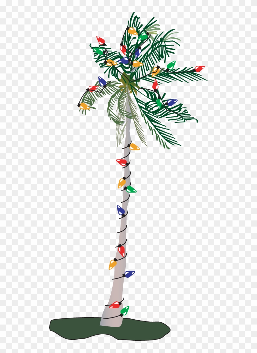 Christmas Palm Image - Christmas Palm Tree Vector Clipart #125408