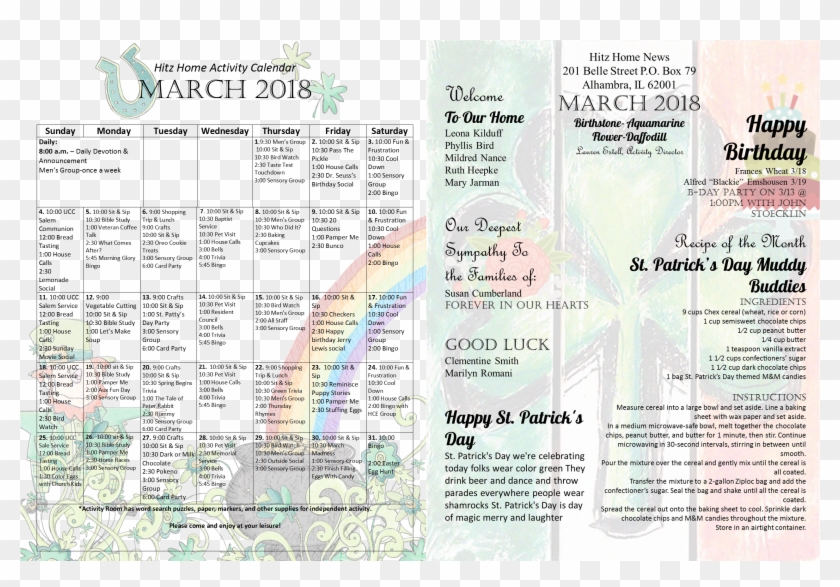 March 2018 Small - Paper Clipart #125734